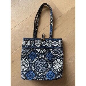 Vere Bradley Canterberry Cobalt Toggle Tote Bag